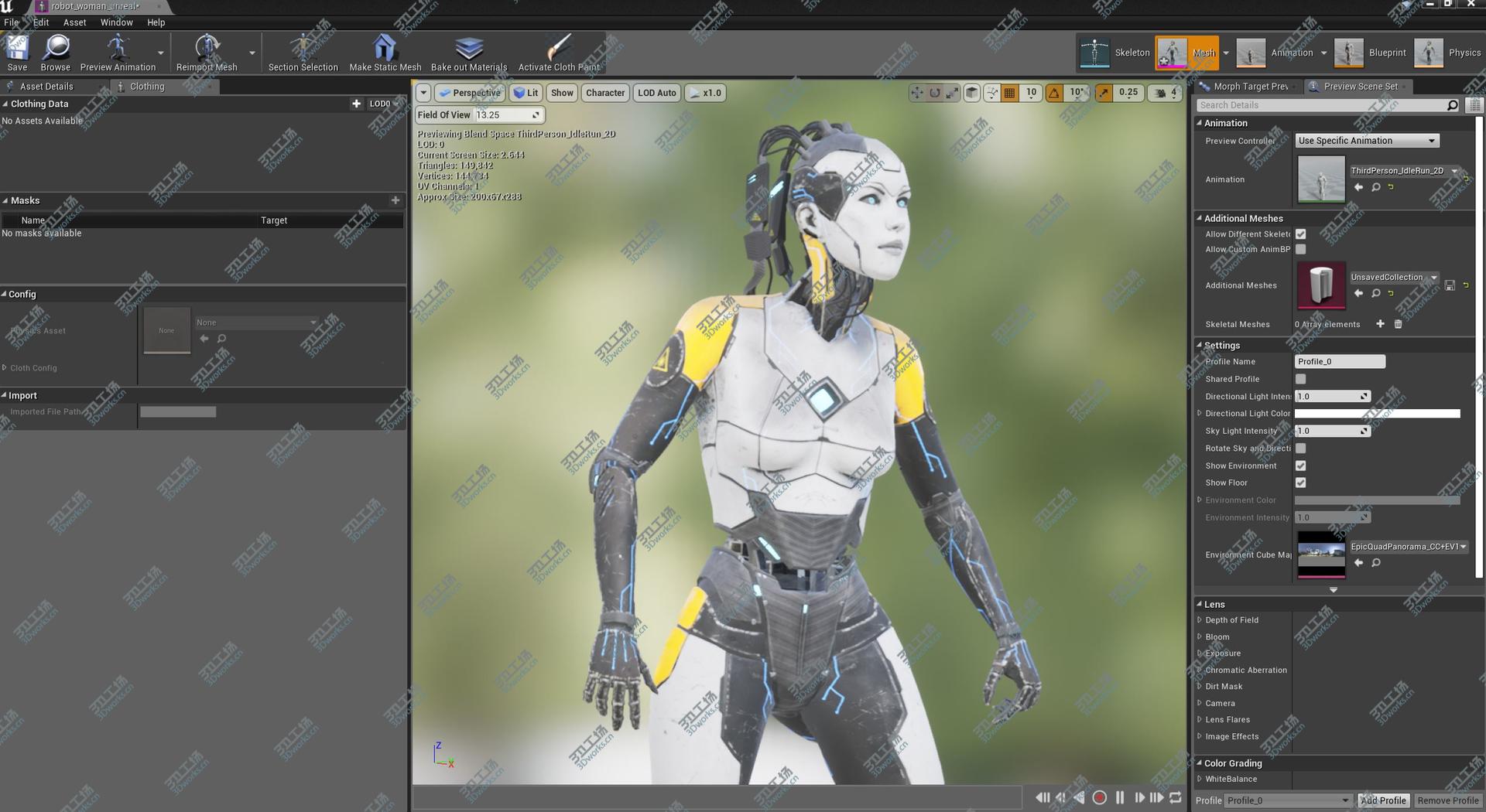 images/goods_img/20210113/Character Woman Robot Unity Unreal/4.jpg